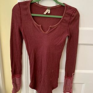 Free People Cuff Thermal Top